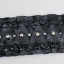 Coldwater Creek  Black Boho Leather Wide Belt Photo 5