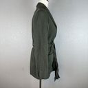 Good American  Womens The Wrap Belted Jacket Size 1 S Small Olive Green Pockets Photo 5