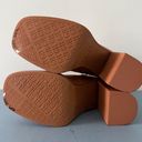 Gianni Bini Ah-Mazed Caramel Brown Leather Block Heel Platform Chelsea Boots Photo 7