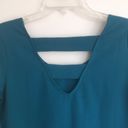 Jack by BB Dakota NWT  Luca Shift Dress Teal Long Sleeves Scoop Neck Ladder Back Photo 11