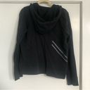 Under Armour black zip up hoodie sweatshirt women’s size medium stripe zipper Photo 7