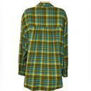 Pilcro Anthopologie  Relaxed Button Down Shirt Green Motif Plaid SIZE M Photo 1