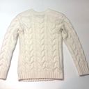Rachel Parcell  White Cable Knit crew neck sweater Photo 7