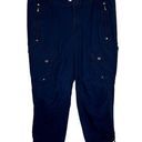 Ralph Lauren Lauren Active By  100% Cotton Navy Blue Cropped Cargo Pants Size 4 Photo 0