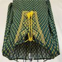 Christopher & Banks  Green and Gold Boho Top with Tassels Women’s Size Medium Photo 85