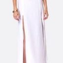 BB Dakota  Front Slits Maxi Skirt Womens size 6 Optic White Maxi Long Slip Photo 1