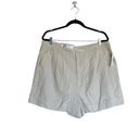 Joie NWT  Pleated High Rise Short In Color Rainy Day Cotton / Linen Blend XL Photo 2