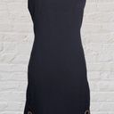 Karl Lagerfeld Sz 4 Black Career Sheath Sleeveless Dress Metal Eyelets Moto Photo 0