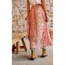 La Petite Etoile Patchwork Floral Print Midi Skirt Size S Button Front Slit Boho Photo 3