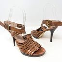 Stuart Weitzman  Arriba Huarache Strappy Sandal, Saddle Genuine Leather Size 6 Photo 1