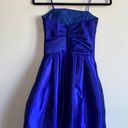 Jessica McClintock Blue Silky Dress Photo 4