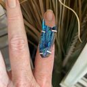 Aura Rainbow  Kyanite Sterling Silver Gemstone Ring Size 7 Photo 4