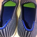 Rothy's  Riviera Pinstripe Shoes Womens 7.5 Blue Stripe Slip On Retired Rothy’s Photo 15