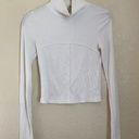 Wilfred Free  Cropped Ribbed Modal Cream white Turtle Neck - S Photo 0