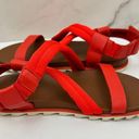 Sorel  Womens Roaming Deacon Sandals Size 8 Strappy Leather Red Orange Photo 4