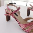 DKNY Essentials Vintage Snakeskin Embossed Heeled Sandals Photo 6