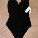 Forever 21 Ted Sherman Women's Black Lace Trim Bodysuit Size M Photo 2