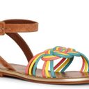 Christian Louboutin  Ella Rainbow Braided Leather Suede Strappy Sandals Photo 0