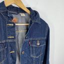 Levi's  Dark Wash Blue 100% Cotton Denim Jean Trucker Jacket Women's Size Small S Photo 3