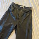 Abercrombie & Fitch Abercrombie Black High Rise Leather 90s Straight Pant Photo 1