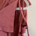 Modcloth  Blouse Dusty Rose/ Mauve Short Flutter Tie Sleeves V Neck Tee Sz 1X EUC Photo 3