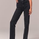 Abercrombie & Fitch  The 90’s Straight Ultra High Rise Black Denim Jeans Photo 0