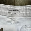 Good American Bombshell Shorts White NWT Size 14 / 32 Distressed Short Photo 7