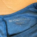 Beyond Yoga  Blue Heather Tie Back Long Sleeve Photo 5