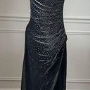 Jump Y2K  Strapless Black Silver Formal Gown Dress 5 6 Photo 0