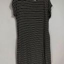 Altar'd State Altar’d State Black And White Striped Button Back Short Sleeve Dress Large Photo 1