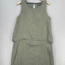 Lungo L’arno Lungo L'Arno Linen Dress Womens Medium Green Beach Summer Popover Casual Shift Photo 0