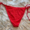 Topshop  Red Crinkle High Rise Tie Bikini Bottoms Photo 5