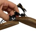 Salvatore Ferragamo  Black Leather Thong Sandals Bow Photo 4