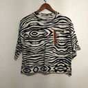 Grayson Threads  Zebra Print Crop Top Small Photo 1