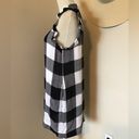 Chelsea and Violet  Black & White‎ Buffalo Plaid Check Sleeveless Ruffle Dress Sz S Photo 4