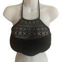 Venus  Black Beauty Crochet High Neck Bikini Top Padded Size DD Photo 0