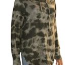 Nicole Miller Green Camouflage Soft Hooded Top Photo 1