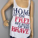 Sweet Claire Red White Blue Home Of The Free Because Of The Brave Tank Top Large Photo 0