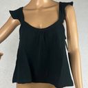 Marine layer  Women’s Jude Flutter Sleeve Tank Black Size M NWT Photo 0