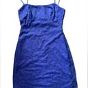 Steppin Out Vintage 90s Purple Blue Metallic Tinsel Floral Mesh Formal Dress Size M Photo 0