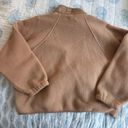 Womens Button Up Fleece Jacket Tan Size M Photo 1