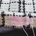 Pink Lily My Secret's Out White & Black  Plaid Tweed Mini Skirt Size Medium Photo 5