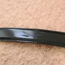 Salvatore Ferragamo Black Adjustable Leather Belt Polished Gold Buckle XS Photo 4