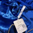 Fabletics NWT  Crushed Velour Zip Up Hoodie Color: Celeste / Blue Medium Photo 5