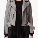 ALLSAINTS  Balfern Leather Biker Jacket in Gray Size 0 FLAWED Photo 0