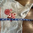 Tommy Hilfiger  Knit Womens Floral Embroidered Gray Cardigan Sweater Small T0456 Photo 7