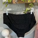 Catalina Swimsuit Bikini Bottoms New Black Size 16W Womens 1X  Solid Crochet Lace Photo 5