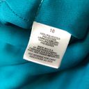 Talbots  Women’s V-neck Chiffon Overlay Turquoise Tank Maxi Dress Photo 3