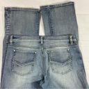 White House | Black Market  Noir Distressed Wash Denim Boot Cut Jeans Size 6 Photo 8