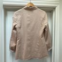 Larry Levine blush pink linen blazer with pinstripe lining size 10 GUC Photo 2